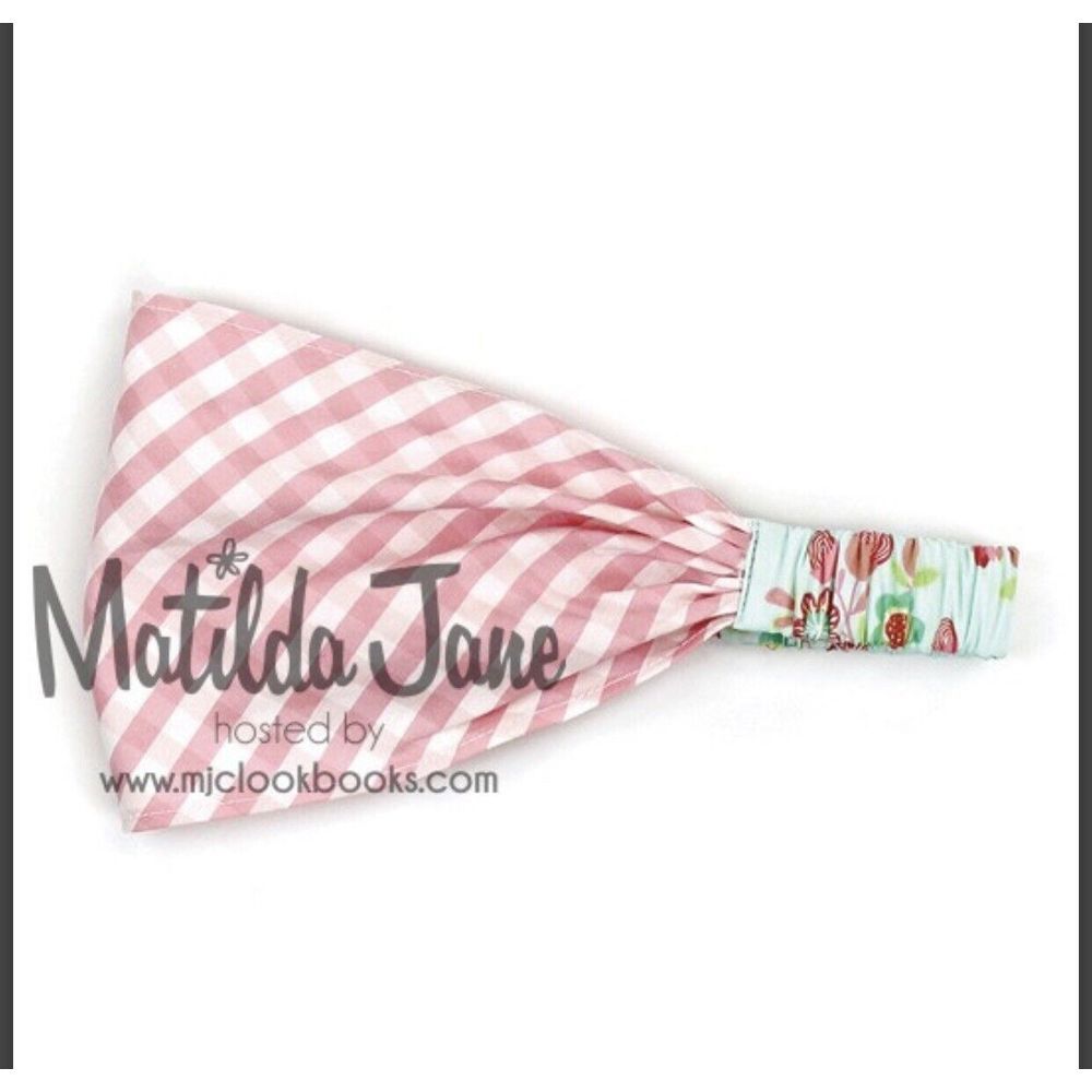 Matilda Jane Girls Hello Lovely Perfect Picnic Pink Striped‎ Hair Headband NWT